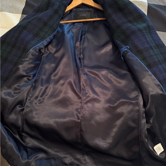 J. Crew Black Watch Plaid Coat 2P - Picture 4 of 7